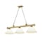 Z-Lite Cordon 3 Light Billiard, Rubbed Brass & Matte Opal 2306-3RB-AMO14 - alternate 1
